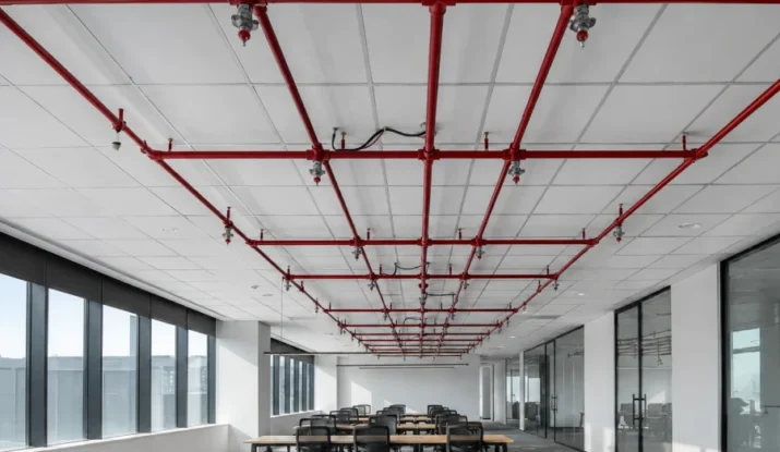 fire sprinkler pada ruangan kantor